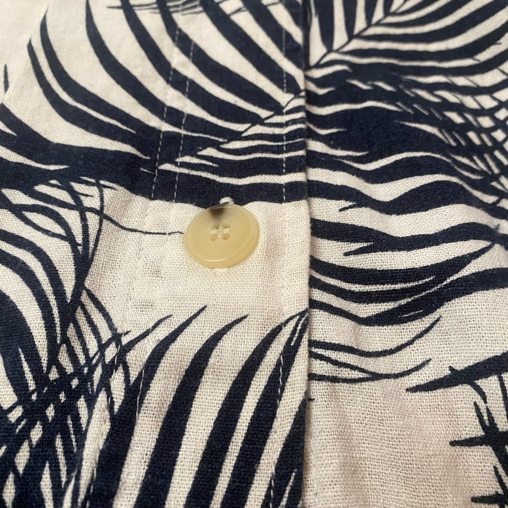 Liz Claiborne Linen Blend, Long Sleeve, Button Down Shirt, Size XL, Tropical - Picture 5 of 7
